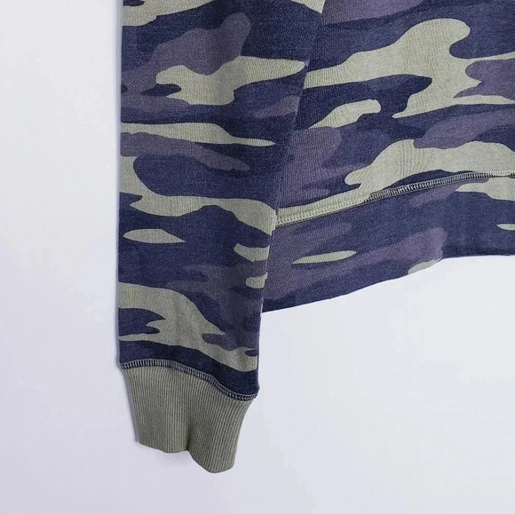 Socialite Jacket Hoodie Camo Green Multi-Color Pullover Fleece Lined Long Sleeve - Picture 8 of 13